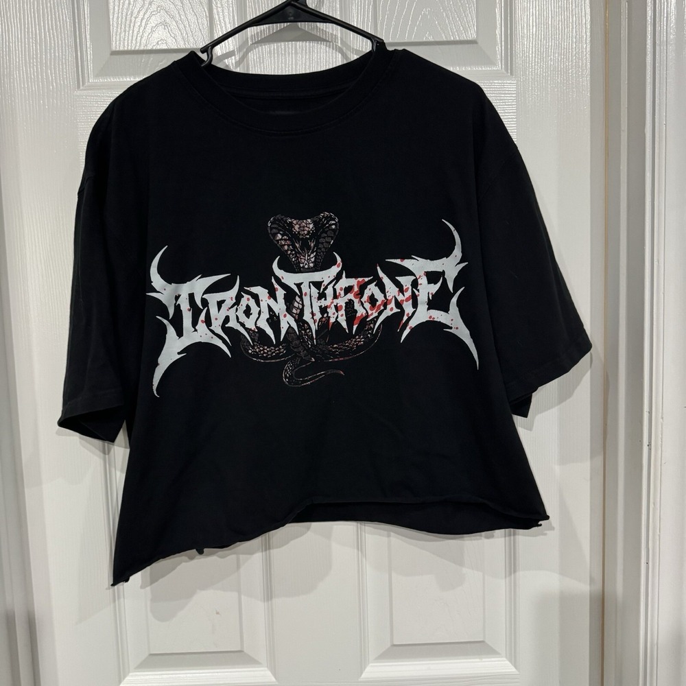 Iron Thorne Apparel‎ Black Crop Top Size Large Boxing